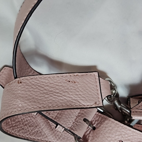 REBECCA MINKOFF PINK PEBBLED LEATHER CROSSBODY BAG -PURSE - Picture 6 of 9